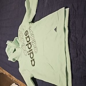 Adidas light teal hoodie, youth size large